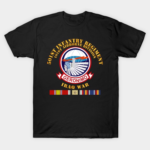501st Infantry Regiment w IRAQ SVC T-Shirt by twix123844